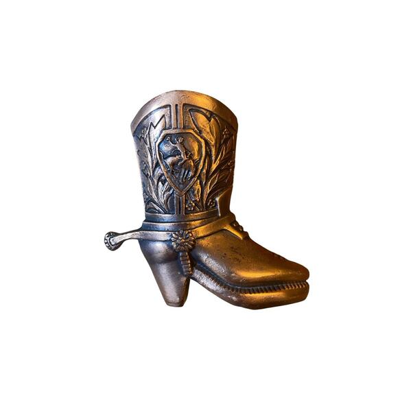 Copper Hat Cigarette Holder And Cowboy Boot Toothpick Holder Austin Texas - Picture 3 of 12